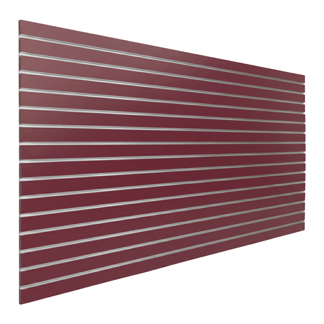 New Burgundy slatwall finish