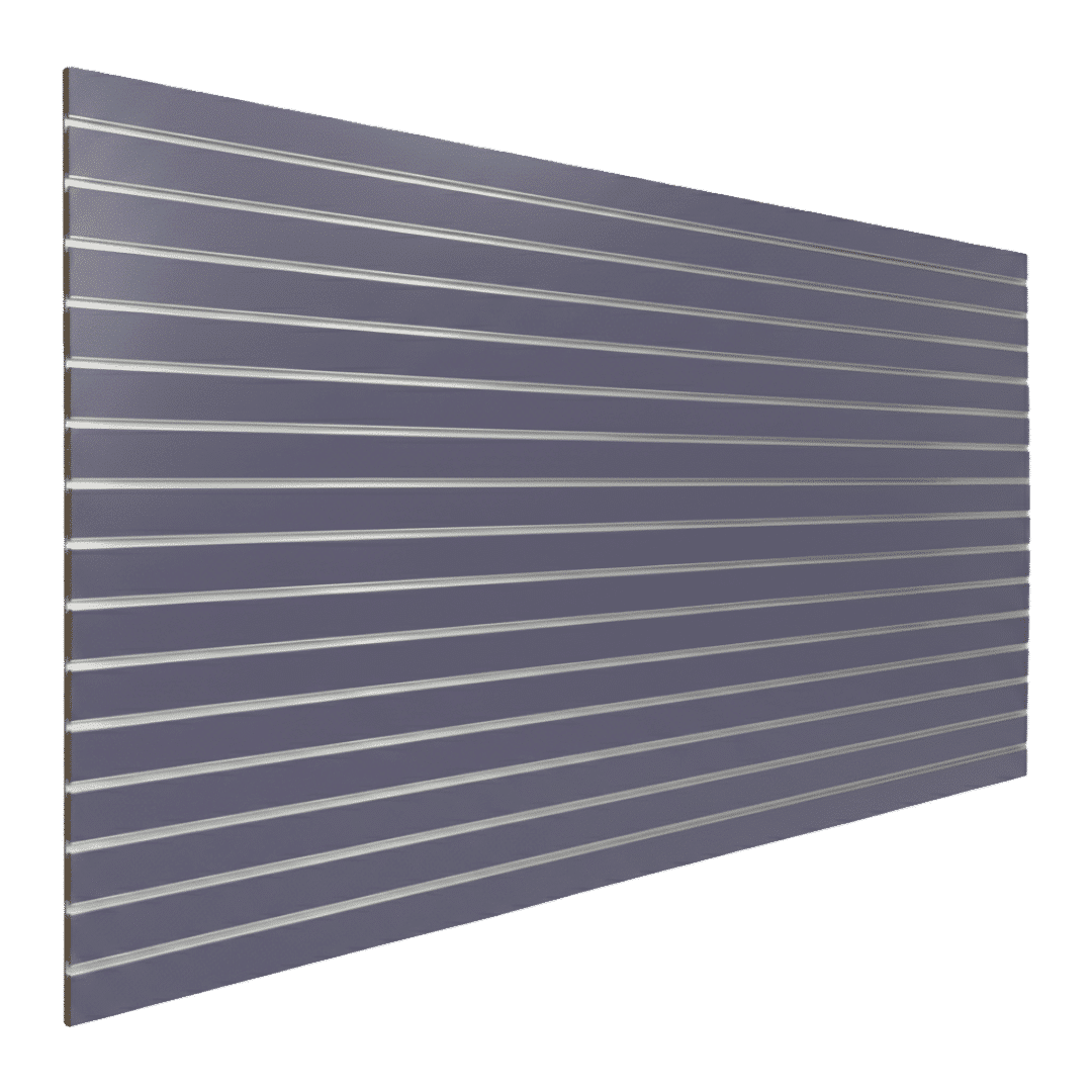Purple Dye slatwall finish