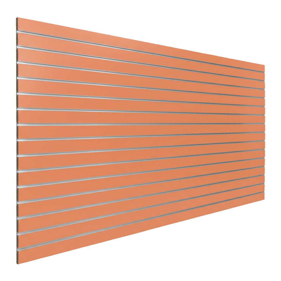 Solar Orange slatwall finish