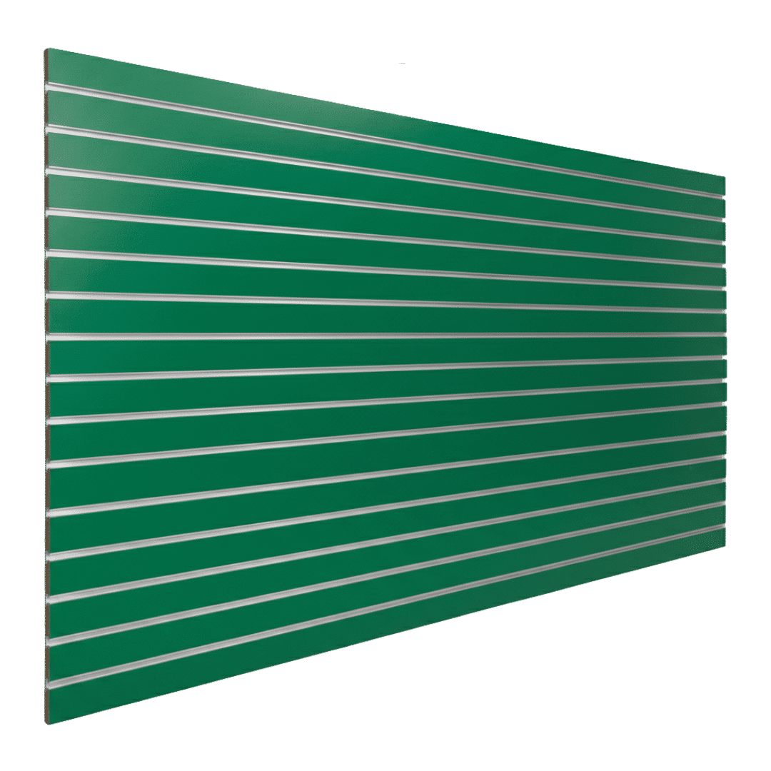 Spectrum Green slatwall finish