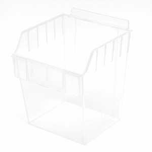 Slatwall Bins | Storbox Cube | Crystal Clear