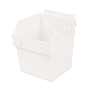 Slatwall Bins | Storbox Cube | White