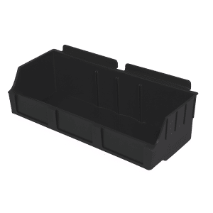 Slatwall Bins | Storbox Wide | Black