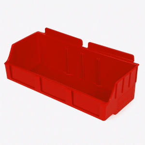 Slatwall Bins | Storbox Wide | Red
