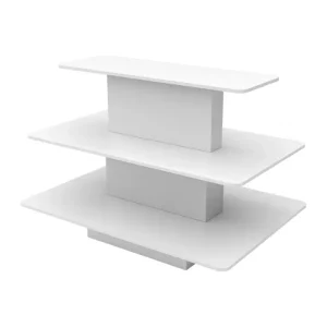 White 3-Tier Melamine Rectangular Table