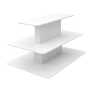White 3-Tier Melamine Rectangular Table