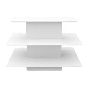 White 3-Tier Melamine Rectangular Table