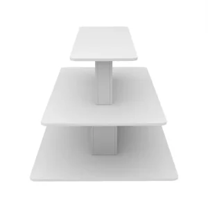 White 3-Tier Melamine Rectangular Table