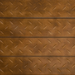 Rusted Diamond Plate 3D Textured Slatwall Panel