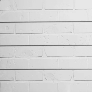 White Brick 3D Textured Slatwall Panel