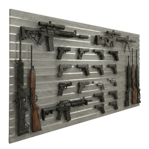 4x8 Gray Woodgrain Gun Wall Panel