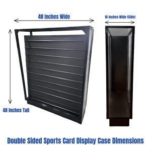 Double Sided Sports Card Display Case | Black with Yellow Insert | with LED