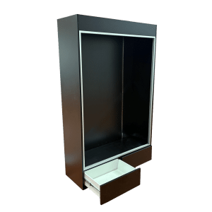 Sports Card Display Case | Black | Wall Edition | with LED & 2 Drawers