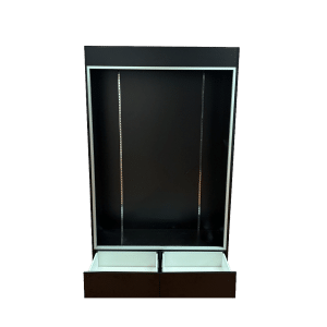 Sports Card Display Case | Black | Wall Edition | with LED & 2 Drawers