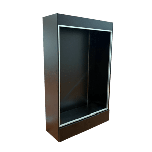 Sports Card Display Case | Black | Wall Edition | with LED & 2 Drawers