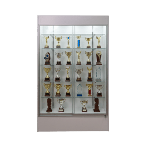 78" White Trophy Case | Full Vision