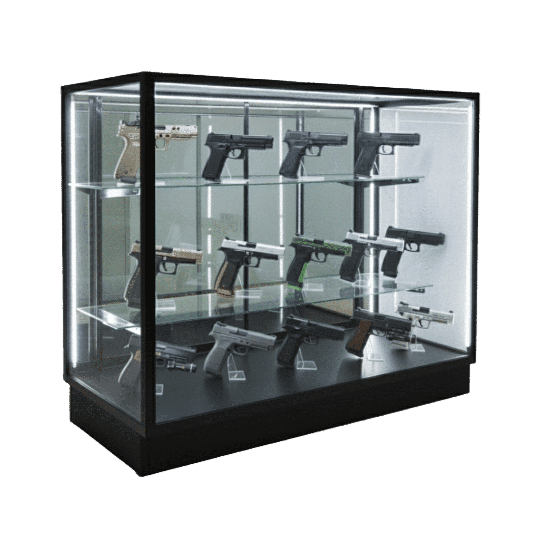48″ Black Gun Display Case | Extra Vision