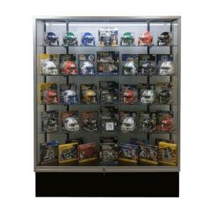 60" Wide Silver Sports Memorabilia Display Case | Extra Vision