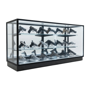 70" Black Gun Display Case | Extra Vision