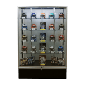 72" Silver Sports Memorabilia Display Case | Extra Vision