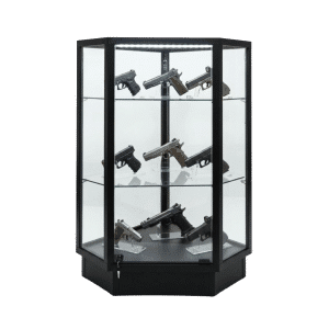 Black Gun Display Case Corner | Extra Vision