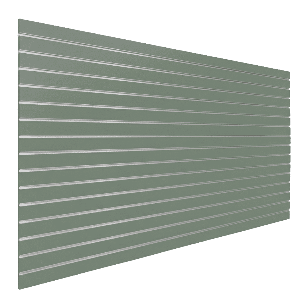 Evergreen slatwall finish