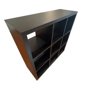 9 Cube Black Cubby Display