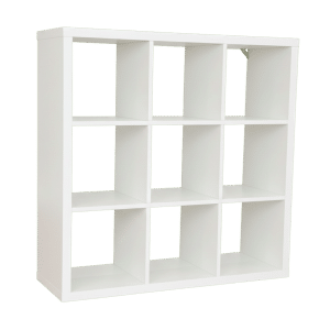 9 Cube White Cubby Display