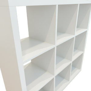 9 Cube White Cubby Display