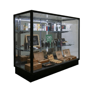 48" Black Smoke Shop Display Case | Extra Vision