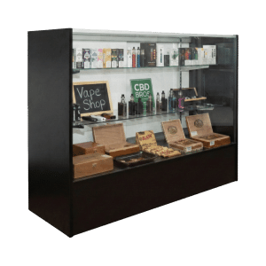 48" Black Smoke Shop Display Case | Full Vision