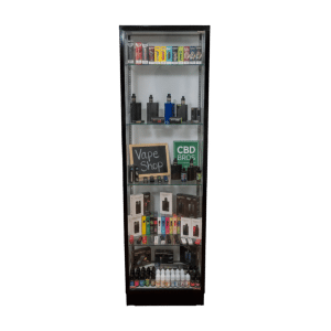65" Black Smoke Shop Tower Display Case