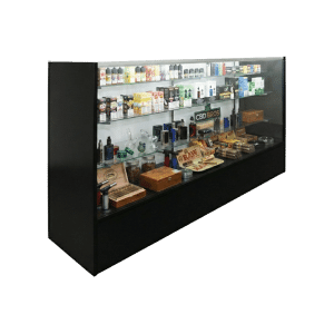 70" Black Smoke Shop Display Case | Full Vision