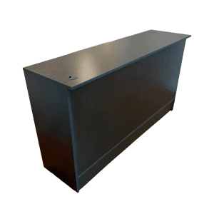 70" Black Retail Cash Wrap Counter
