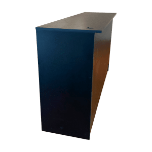 70" Black Retail Cash Wrap Counter