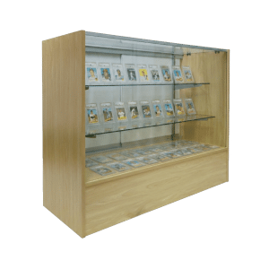 48" Maple Countertop Sports Card Display Case | Full Vision