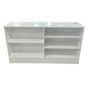 70" White Retail Cash Wrap Counter