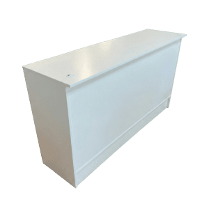 70" White Retail Cash Wrap Counter
