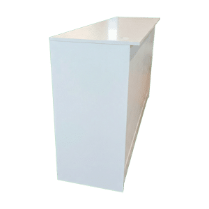 70" White Retail Cash Wrap Counter