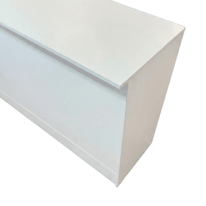 70" White Retail Cash Wrap Counter