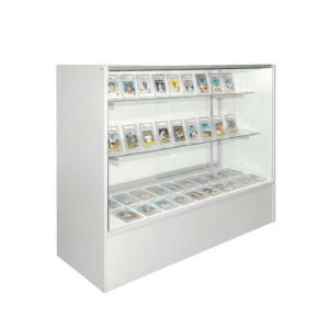 48" White Countertop Sports Card Display Case | Full Vision