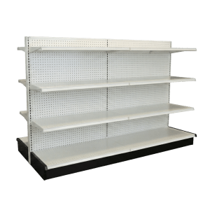White Double Sided Gondola Shelving Starter Unit | 2 Sections & 3 Rows | Madix Compatible | 96" x 16"D x 54"H