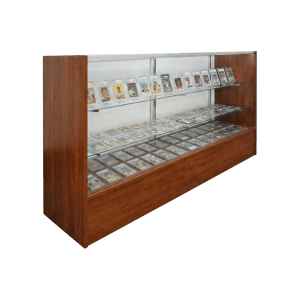 70" Cherry Countertop Sports Card Display Case | Full Vision