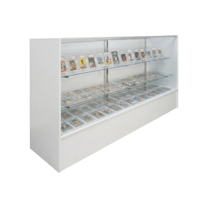70" White Countertop Sports Card Display Case | Full Vision