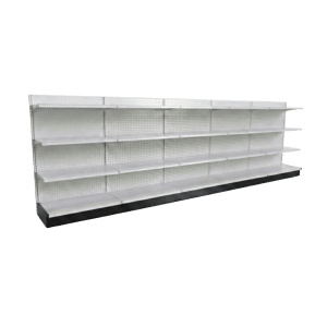 White Gondola Wall Shelving Starter Unit | 5 Sections & 3 Rows | Madix Compatible | 240"W x 16"D x 54"H