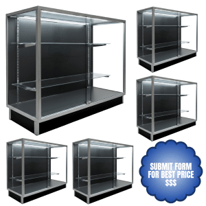 48"  Front Facing Silver Extra Vision Wholesale Display Cases