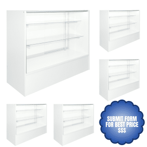 48" Full Vision White Wholesale Display Cases