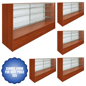 70" Cherry Full Vision Wholesale Display Case
