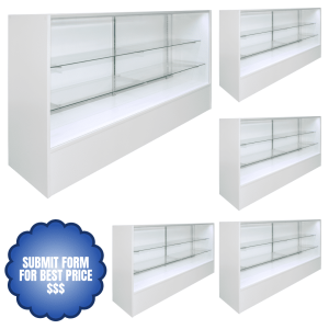 70" Full Vision White Wholesale Display Cases