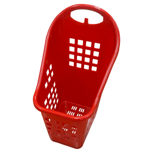 Red Shopping Cart Basket with Wheels
